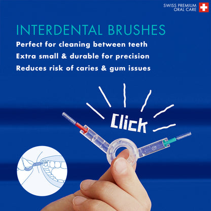 Curaprox Travel Set Kids orange, travel toothbrush, interdental brush, toothpaste 10ml, travel box