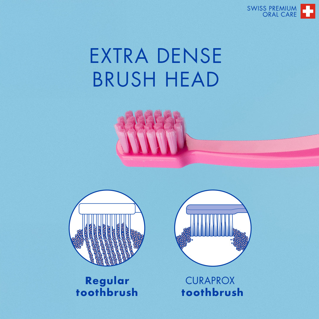 Curaprox Kids Toothbrush, Blister 3 Pieces Assorted Colors.