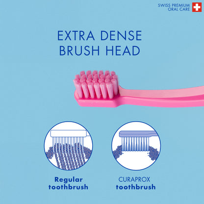 Curaprox Kids Toothbrush, Blister 3 Pieces Assorted Colors.