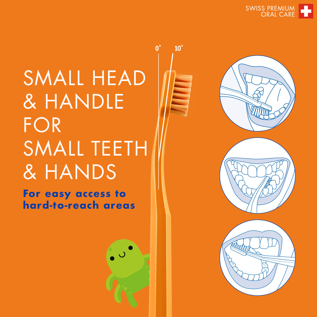 Curaprox Kids Toothbrush, Blister 3 Pieces Assorted Colors.
