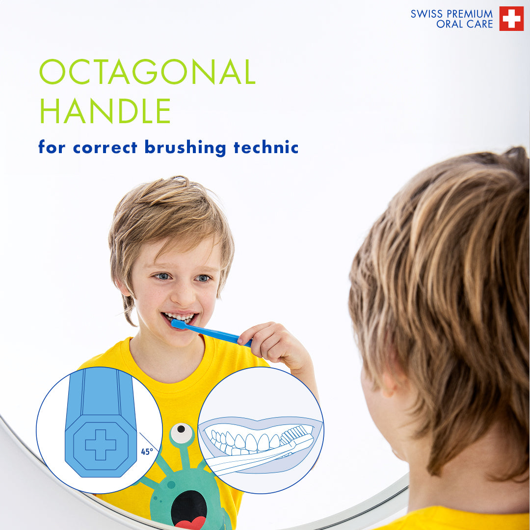 Curaprox Kids Toothbrush, Blister 3 Pieces Assorted Colors.