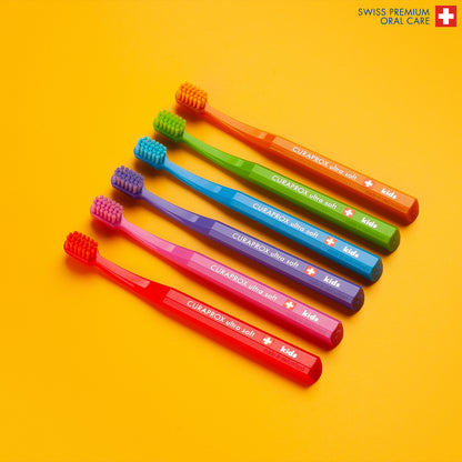 Curaprox Kids Toothbrush, Blister 3 Pieces Assorted Colors.