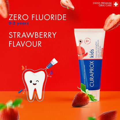 Curaprox Kids Toothpaste, Strawberry flavor, 0 ppm, 60ml