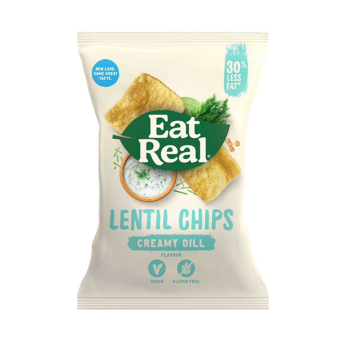 Eat Real Lentil Chips Creamy Dill 113gm Gluten Free and Vegan