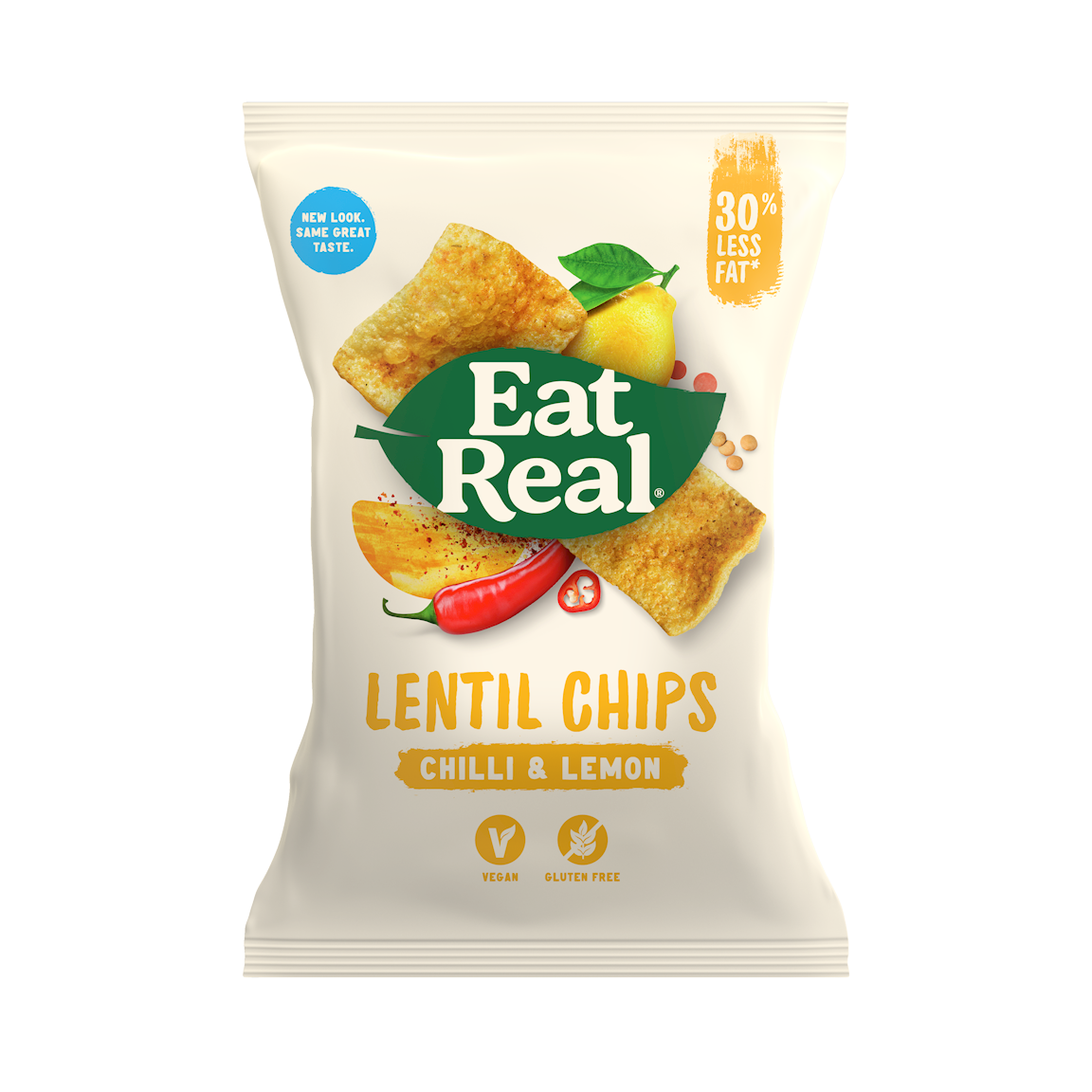 Eat Real Lentil Chips Chilli & Lemon 113gm Gluten Free and Vegan