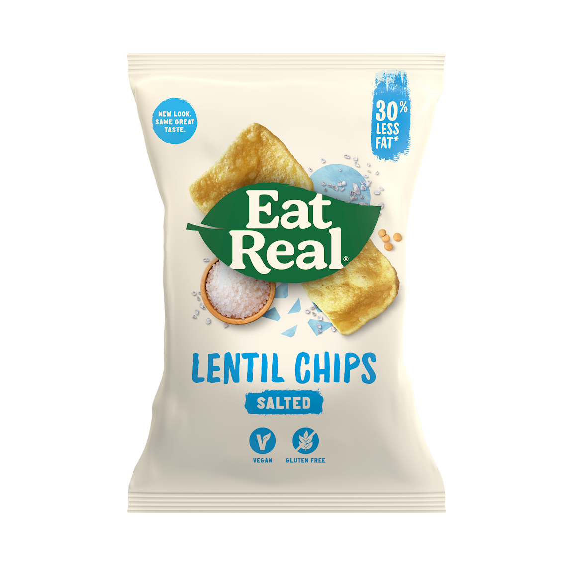 Eat Real Lentil Chips Sea Salt 113gm Gluten Free and Vegan