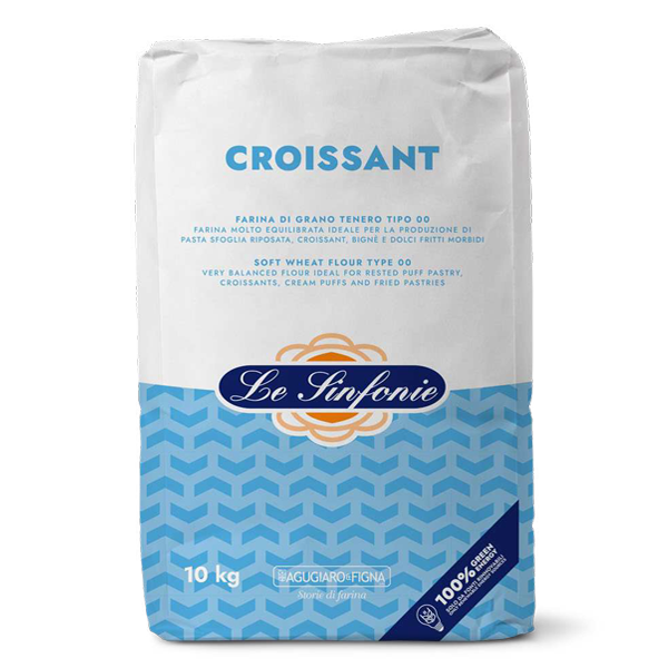 Le Sinfonie Croissant Farina 00 Italian Flour 10Kg, Ideal for Croissants/ Puffs