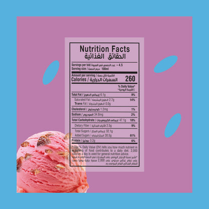 Chocodate ICE-CREAM STRAWBERRY TUB  450ML (360G)