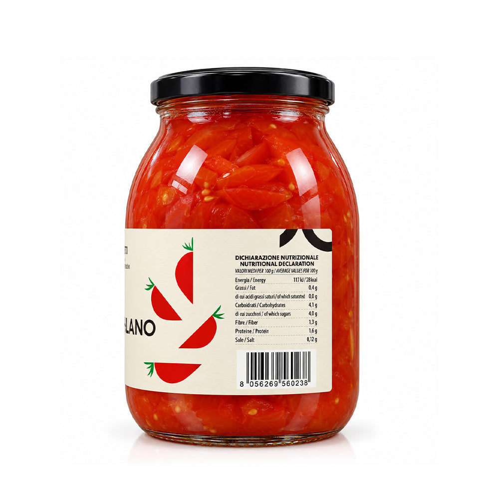 Nolano Pacchetelle of cherry tomato of piennolo. 1062ml