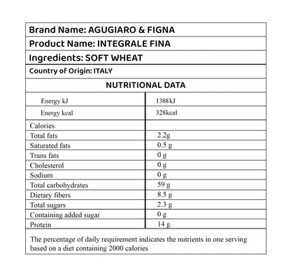 Le 5 Stagioni Farina Intergrale Soft Wheat Flour 10kg