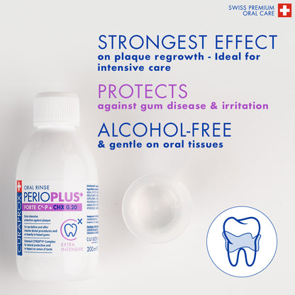 Curaprox Perio plus forte, CHX 0.20, 200ml, international