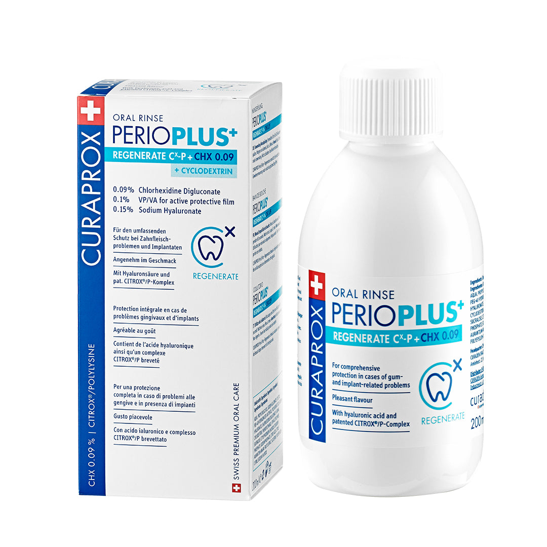 Curaprox Perio plus regenerate, CHX 0.09, 200ml, international