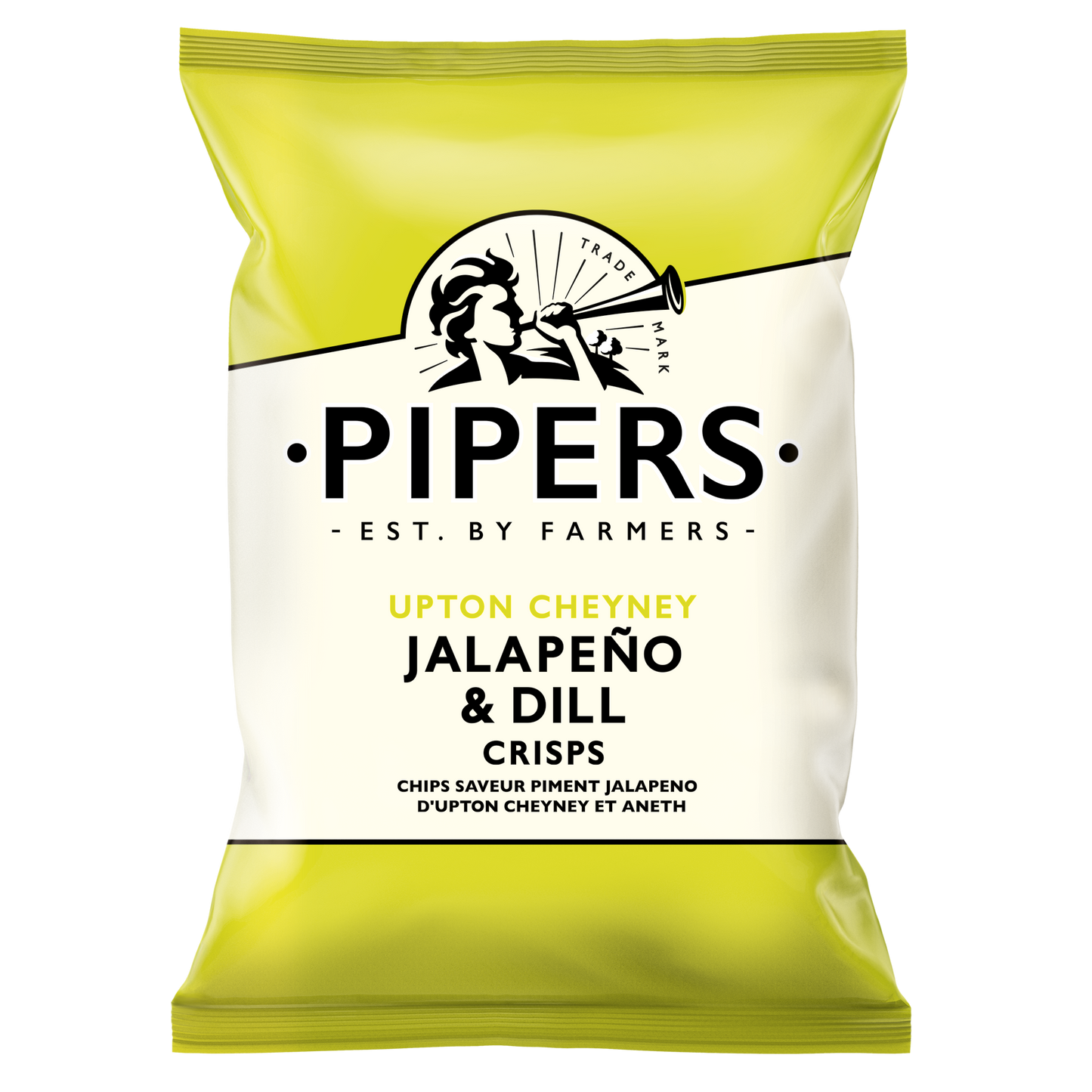 Pipers Kettle Cooked Upton Cheyney Jalapeno & Dill Crisps 150gm