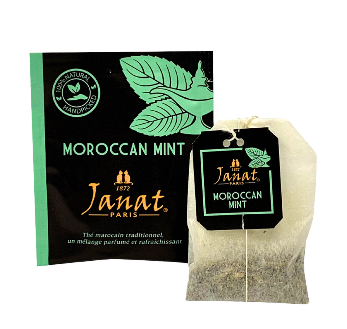 Janat Professional Series Ziplock Moroccan Mint 100 Tea Bags