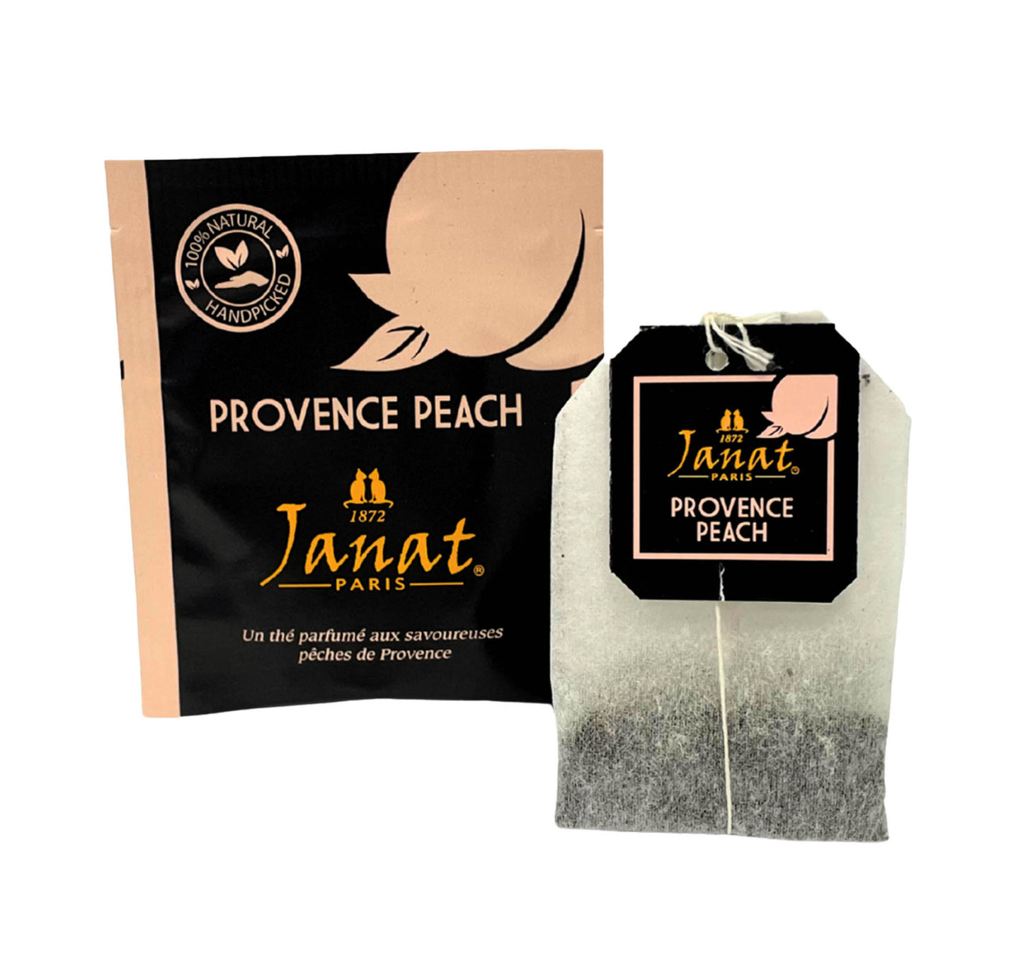 Janat Professional Series Ziplock Provence Peach 100 Tea Bags