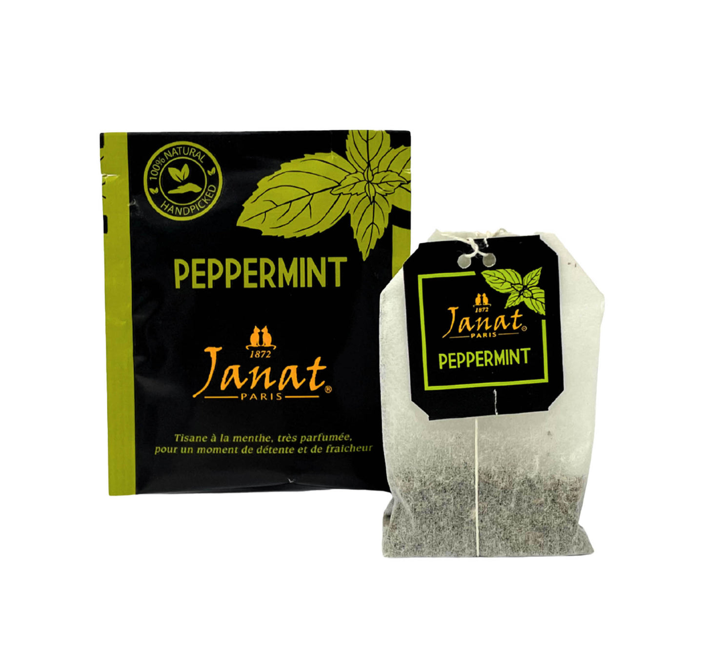 Janat Professional Series Ziplock Peppermint 100 Tea Bags