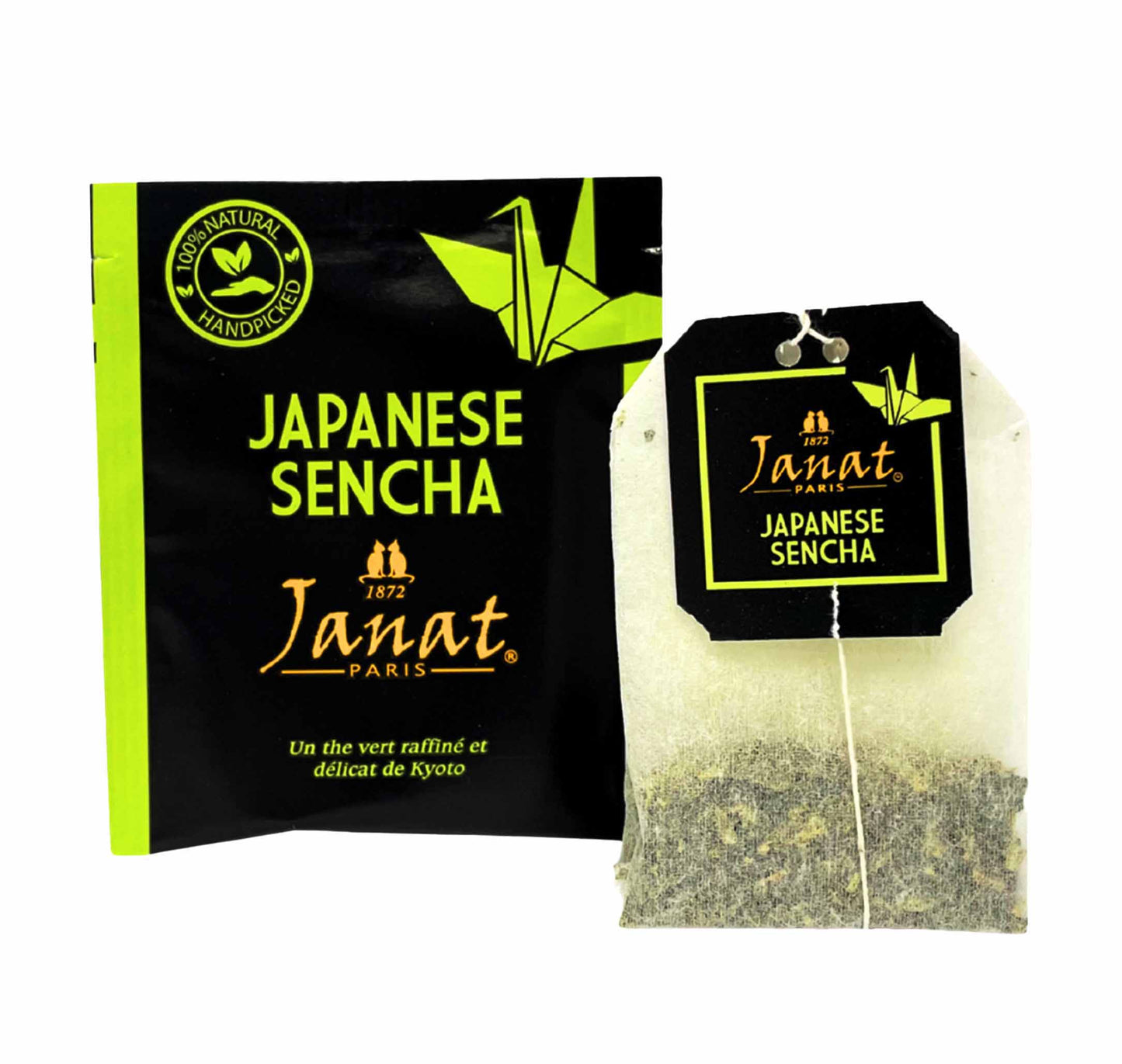 Janat Professional Series Ziplock Japanese Sencha 100 Tea Bags