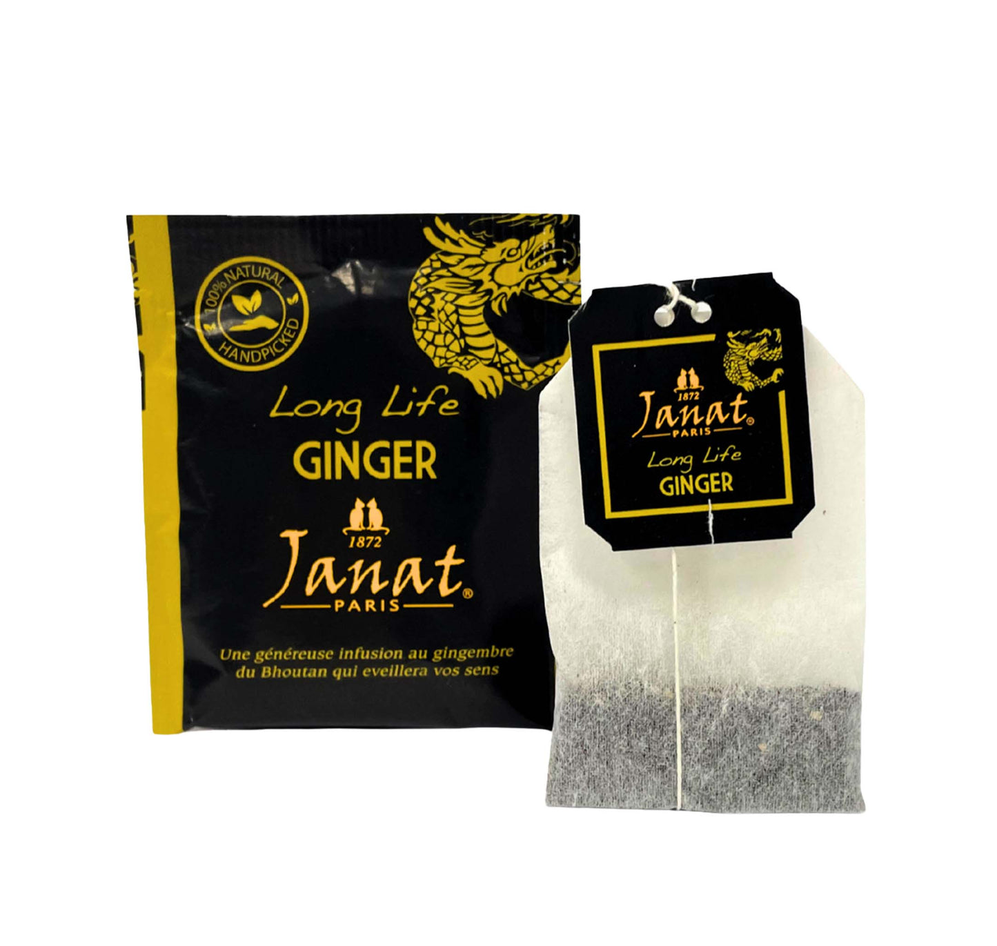 Janat Professional Series Ziplock Long Life Ginger 100 Tea Bags