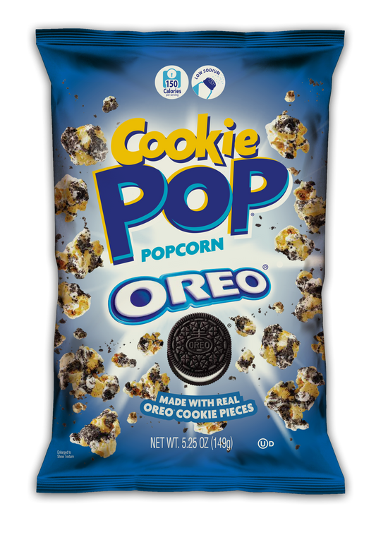 Cookie Pop Popcorn Oreo, Made With Real Oreo Cookie, Low Sodium, 150 Cal, 5.25OZ (149g)