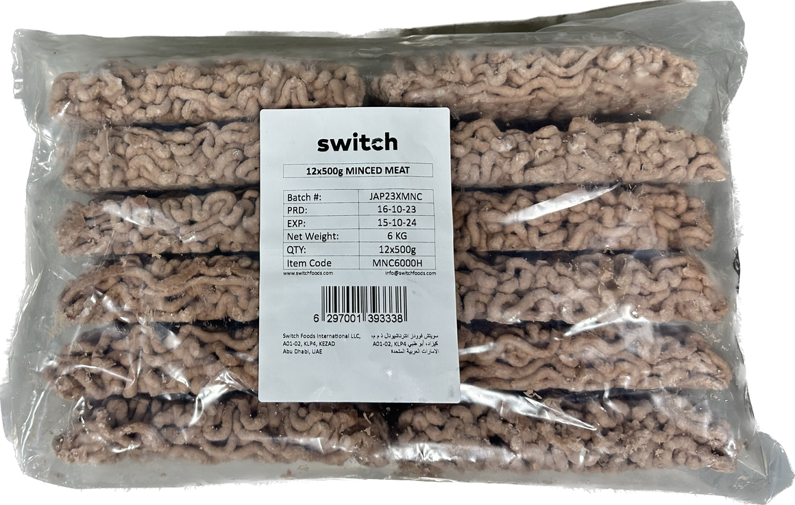 Switch 100% Plant-based Mince Meat, 6Kg, GMO-free, Cholesterol-free, Soy-free, Gluten-free, Dairy-free, Halal