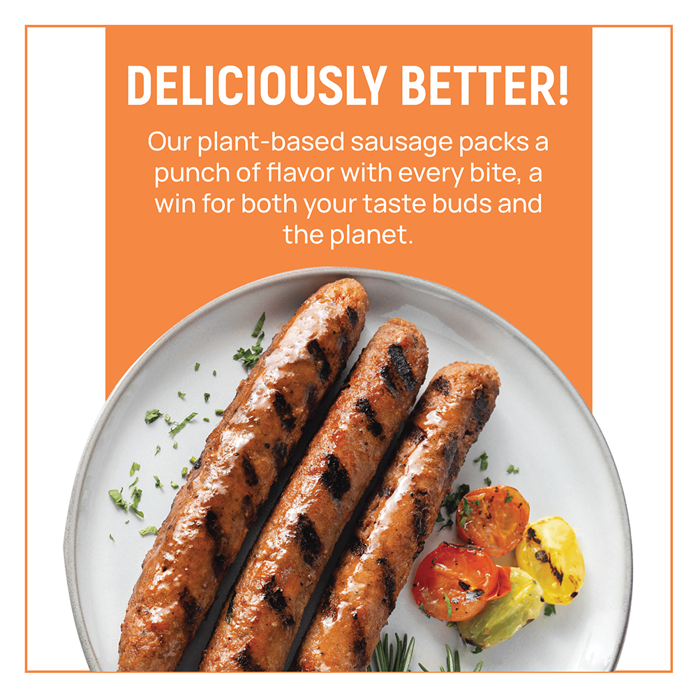 Switch Vegan Sausage 270g,100% Plant-Based, GMO-Free, Cholesterol-Free, Soy-Free, Gluten-Free, Halal (Frozen)