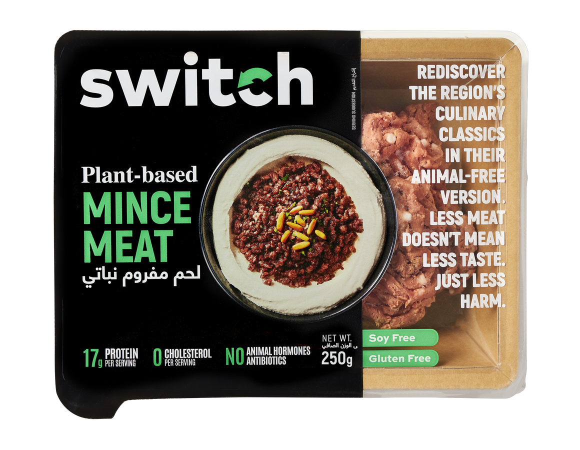 Switch 100% Plant-based Mince Meat, 250g, GMO-free, Cholesterol-free, Soy-free, Gluten-free, Dairy-free, Halal
