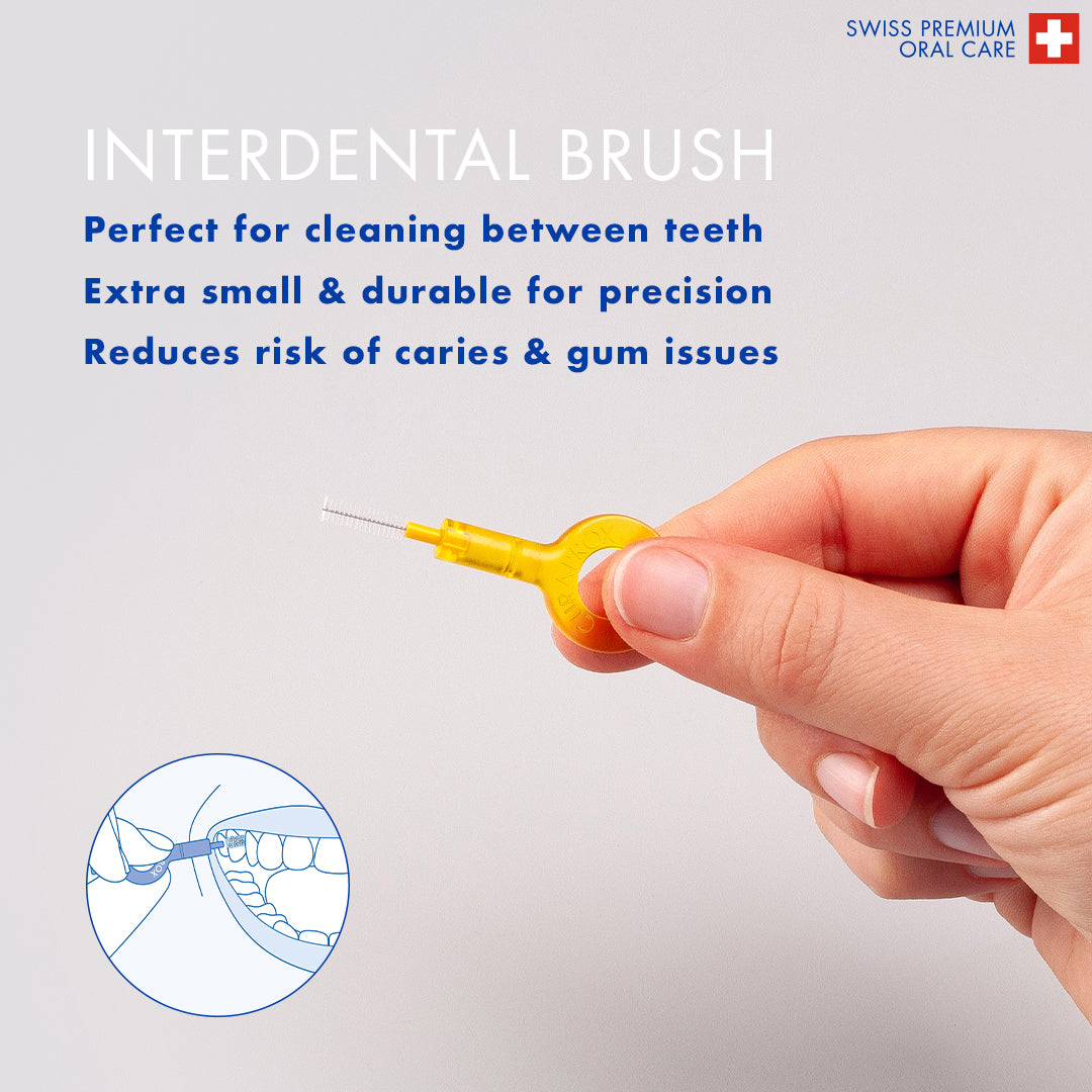 Curaprox Travel Set orange, travel toothbrush, interdental brush, toothpaste 10ml, travel box