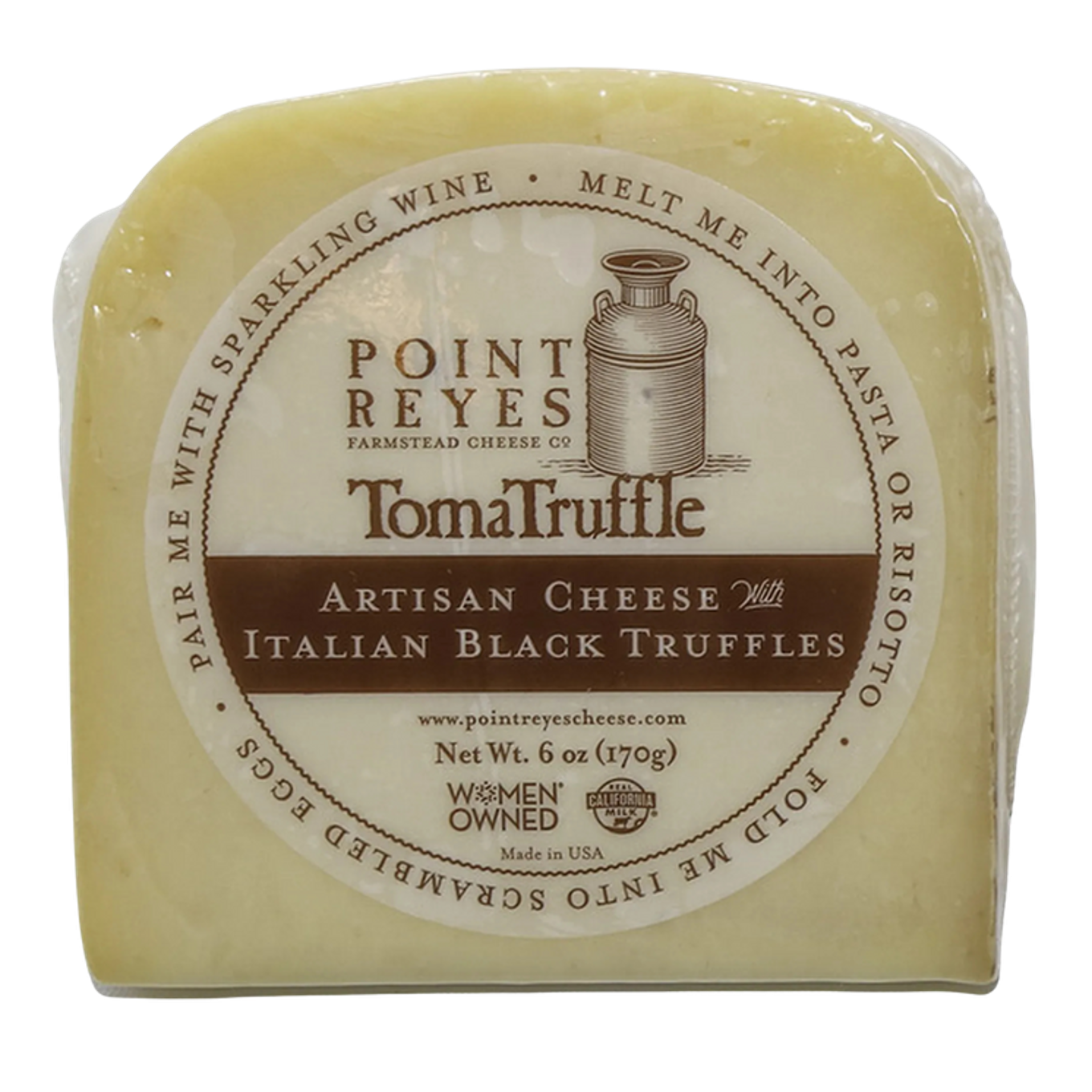 Point Reyes TomaTruffle Artisan Cheese Italian Black Truffles 6oz (170gm) - Chilled