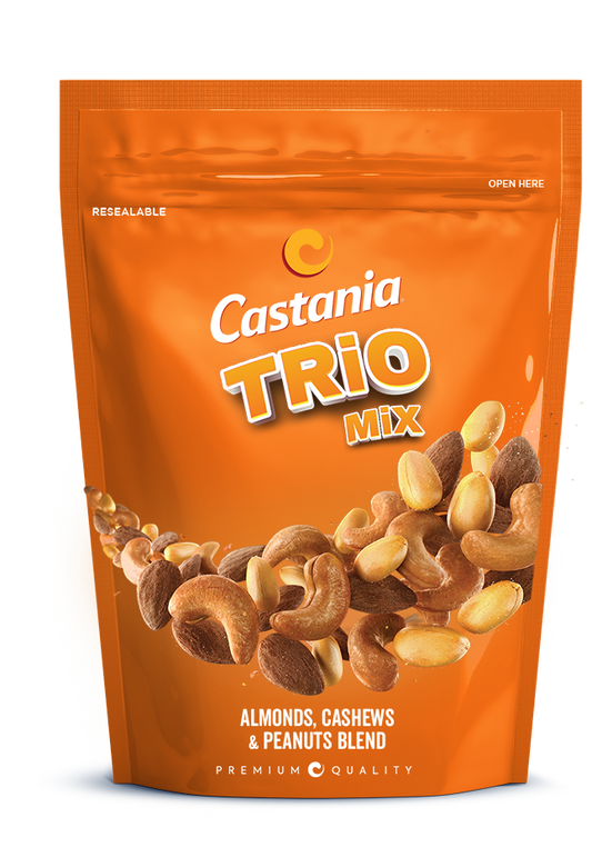 Castania Trio Mix, Almonds, Cashews & Peanut Blend 225gm