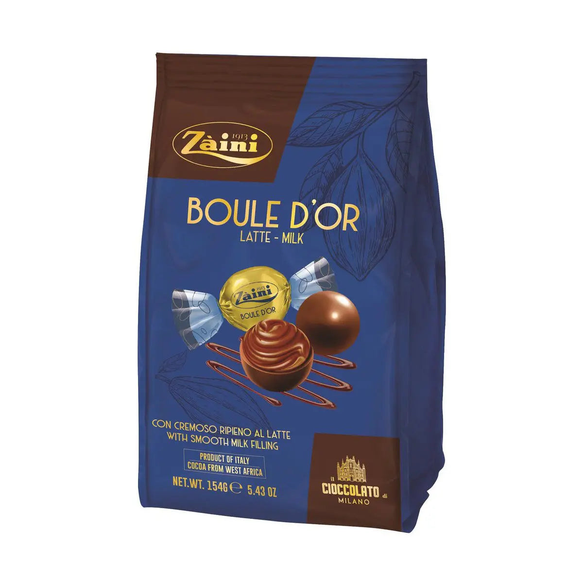 Zaini Boule D'or Latte Milk, with Smooth Silk Filling 154gm Zaini