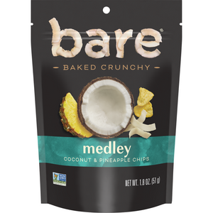 Bare Baked Crunchy Medley Coconut & Pineapple Chips 1.8 OZ(51gm)