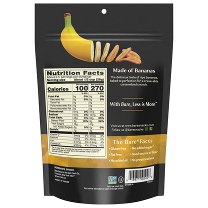 Bare Baked Crunchy Simply Banana Chips 2.7 OZ(76.5gm)