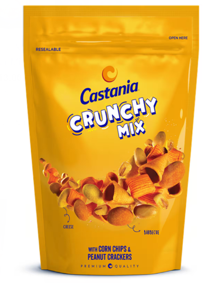 Castania Crunchy Mix Nuts With Corn Chips & Peanut Crackers 170gm ...