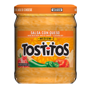 Tostitos Salsa Con Queso, Made With Real Milk & Cheese Dip , Medium 15 OZ (425g) - Export