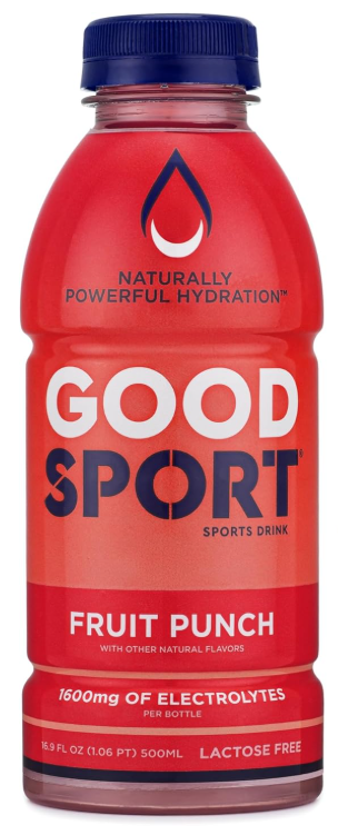 GoodSport Fruit Punch Electrolyte Hydration Drink- Natural- Long Lasting - Lactose Free 500ml