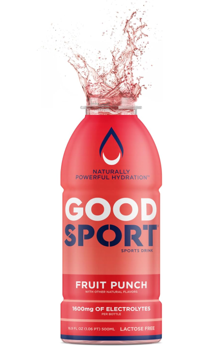 GoodSport Fruit Punch Electrolyte Hydration Drink- Natural- Long Lasting - Lactose Free 500ml