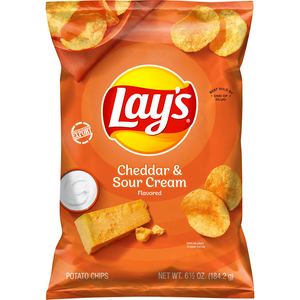 Lay's Classic Cheddar & Sour Cream Potato Chips 184.2gm(6.5oz - Export)