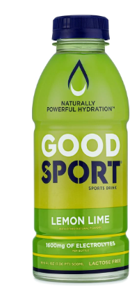 GoodSport Lemon Lime Electrolyte Hydration Drink- Natural- Long Lasting - Lactose Free 500ml