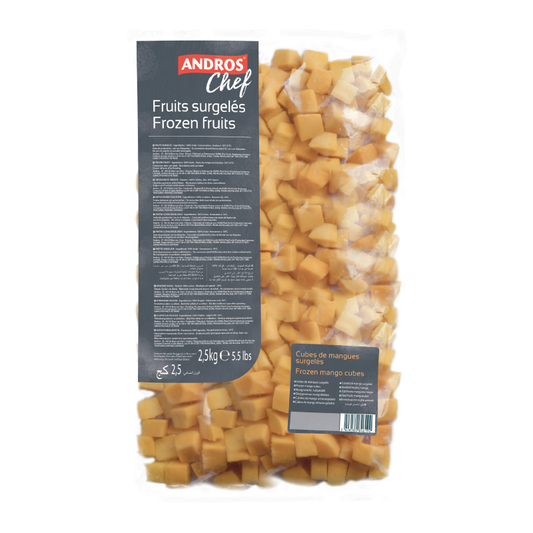 Andros Chef Frozen Mango cubes 2.5Kg