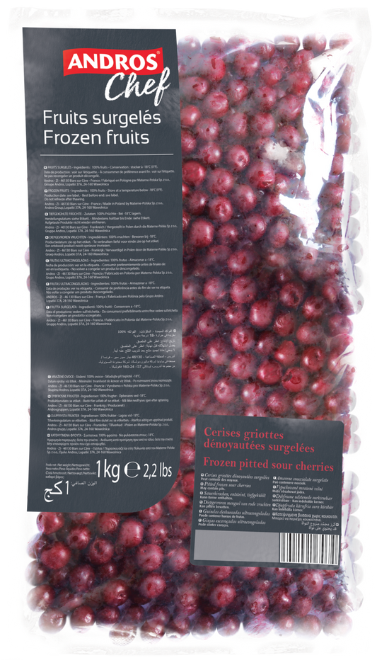 Andros Chef Frozen Sour Cherries 1Kg