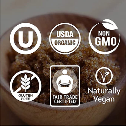 Wholesome Organic Fair Trade Premium Quality Dark Brown Sugar, Vegan, Gluten Free,680gm