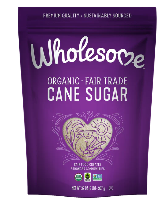 Wholesome Organic Fair Trade Premium Quality Sugar, Vegan, Gluten Free, Cane,907gm