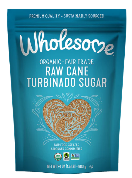 Wholesome Organic Fair Trade Premium Quality Raw Cane Turbinado Sugar, Vegan, Gluten Free,680gm - Offer