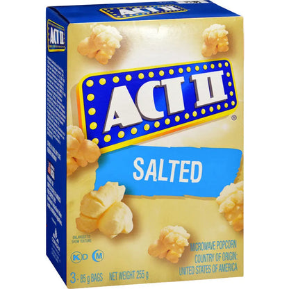 Act II Popcorn Salted Flavor 255gm (2 Packs) Act II