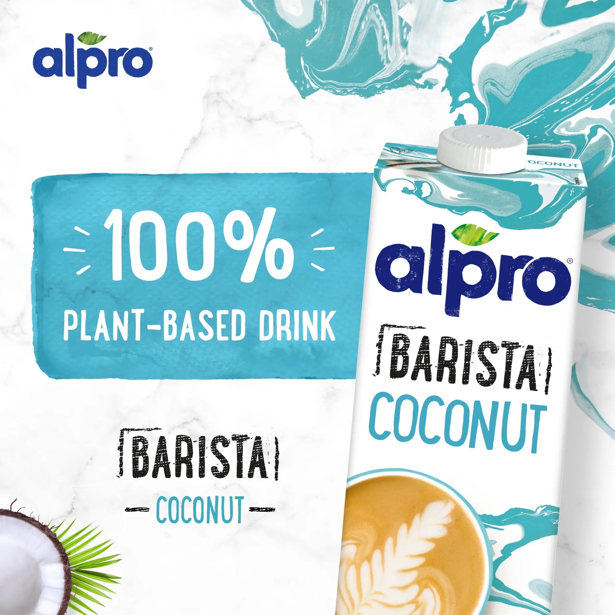 Alpro Barista Coconut Drink, Pack Of 1L, Totally Plant Based, Dairy ...