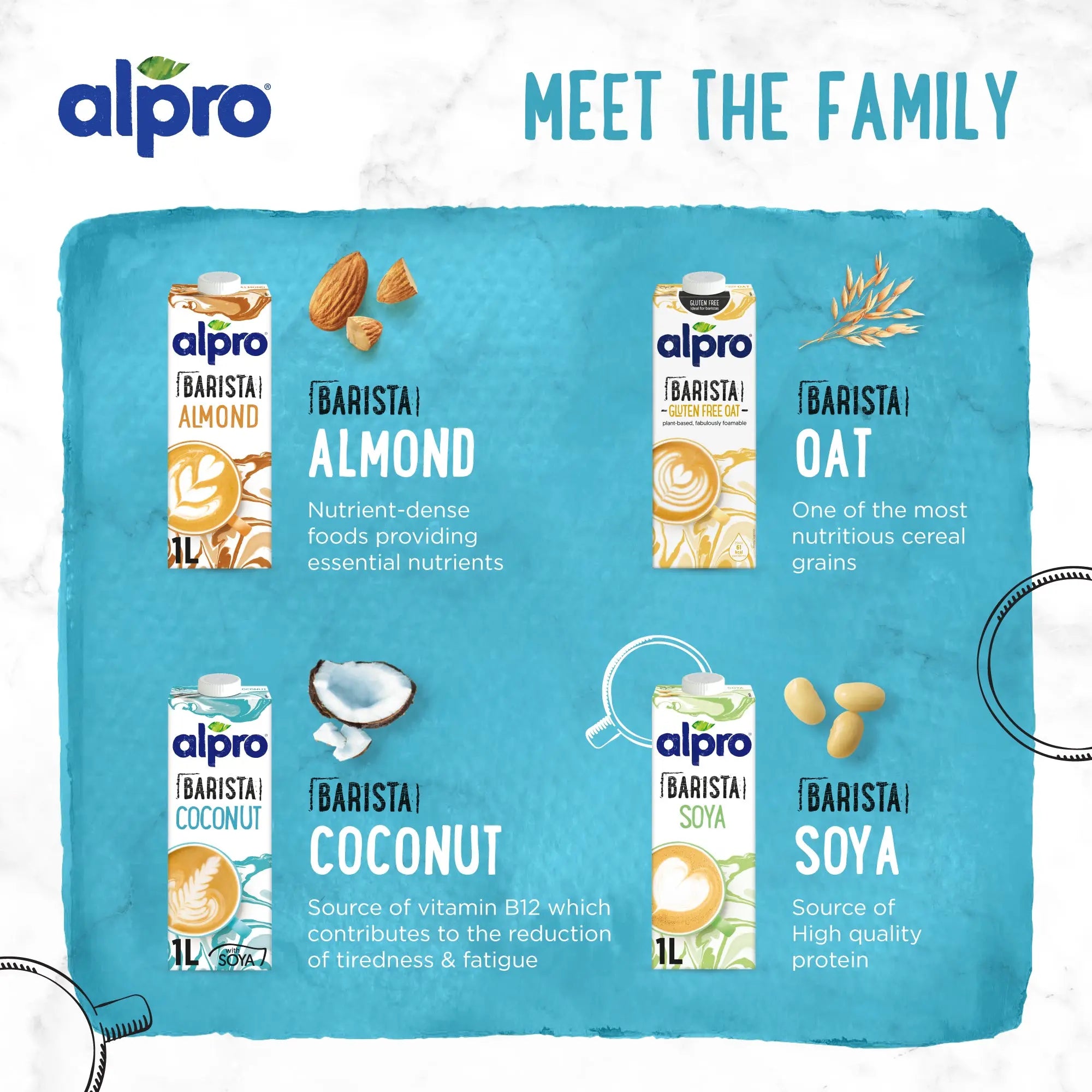 Alpro Barista Coconut Drink, 100% Plant-Based, Lactose & Dairy