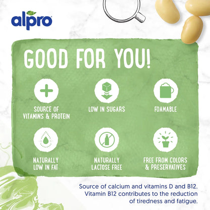 Alpro Barista Soya Drink 1L, 100% Plant Based And Gluten & Dairy Free, Suitable For Vegans, Naturally Free From Lactose, Rich In Nutrients Alpro
