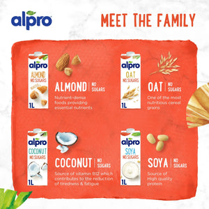 Alpro Drink Almond No Sugars Dual Pack (1l x 2), 100% Plant Based And Gluten & Dairy Free, Suitable For Vegans, Naturally Free From Lactose, Rich In Nutrients Alpro