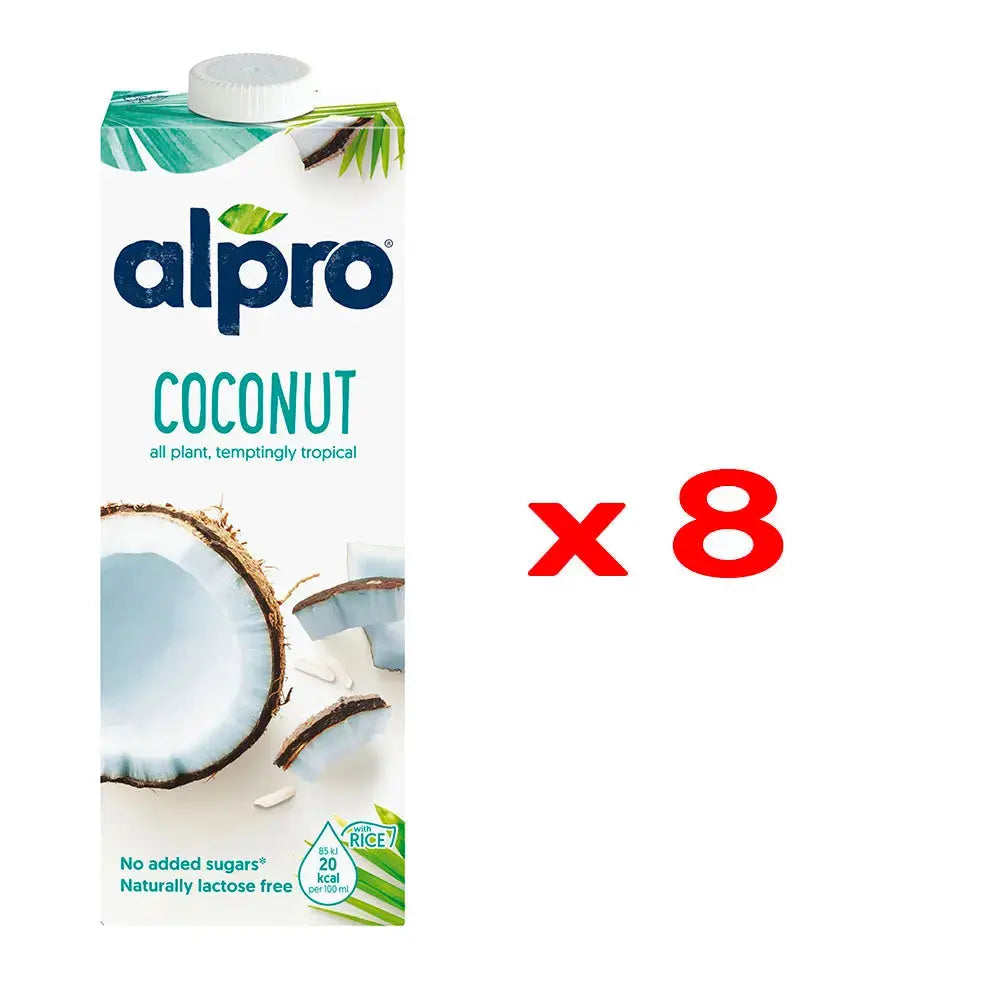Alpro Drink Coconut Original (1l x 8), 100% Plant Based And Dairy Free ...