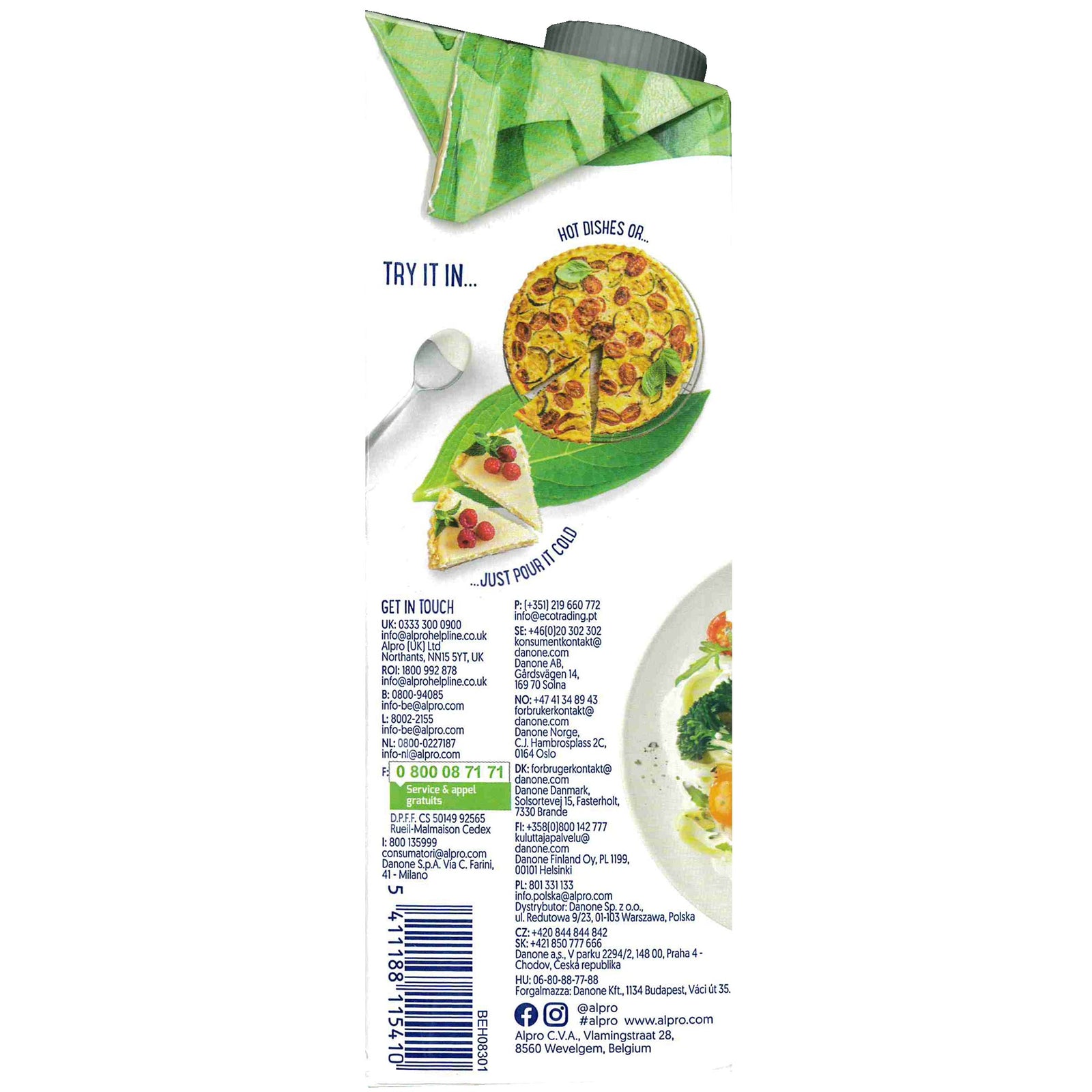 Alpro Soy Cooking Cream |100% Plant Based| 1L - Click Cuisine